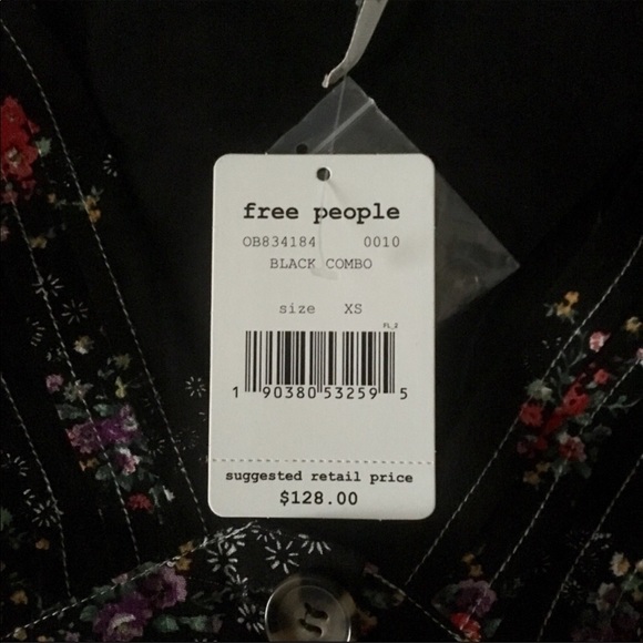 Free People printed long sleeves mini dress NWOT - Picture 7 of 8